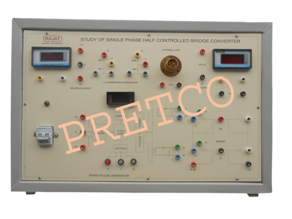 Single Phase Half Controlled Bridge Converter (Microcontroller Based)