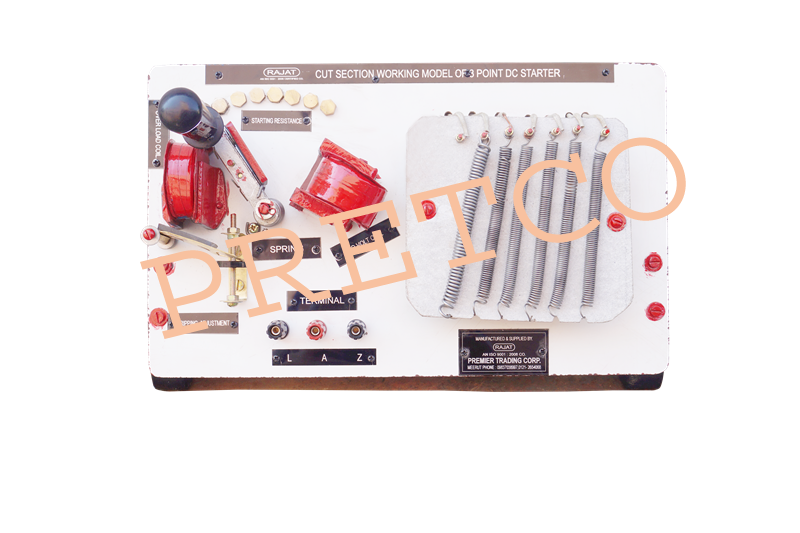 Cut Section Working Model of 3 Point DC Starter