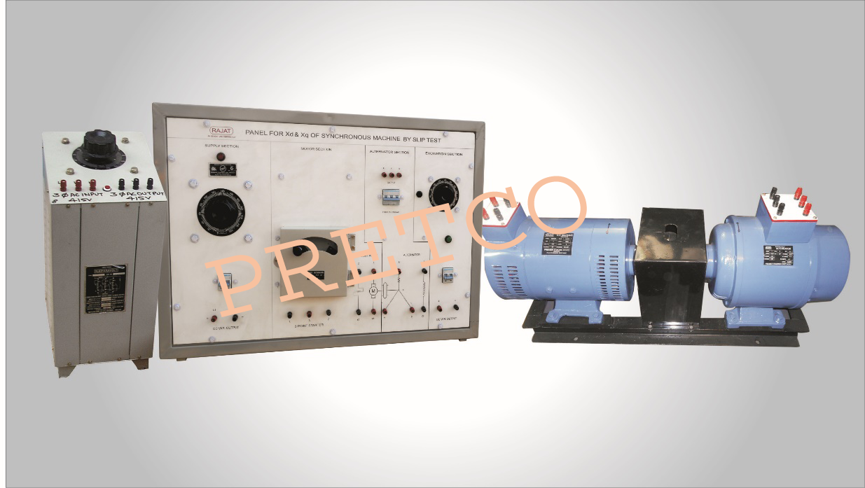 Panel for Xd & Xq of Synchronous Machine By Slip Test