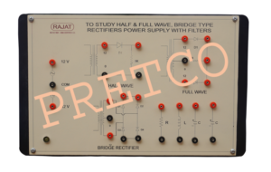 To Study Half & Full Wave, Bridge Type Rectifiers Power Supply with Filters