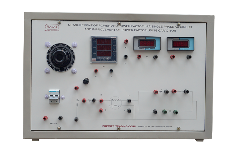 Measurement of Power and Power Factor in a Single Phase AC Circuit and Improvement of Power Factor Using Capacitor