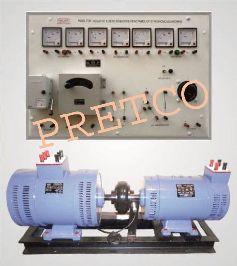 Panel for Negative & Zero Sequence Reactance of Synchronous Machine