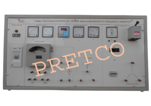 Panel For Speed Control of Three Phase Induction Motor By Frequency Variation