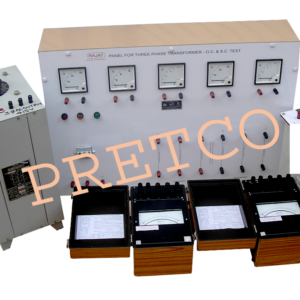 Panel for O.C and S.C Test on Three Phase Transformer