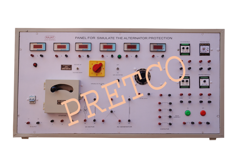 Panel for Simulate the Alternator Protection