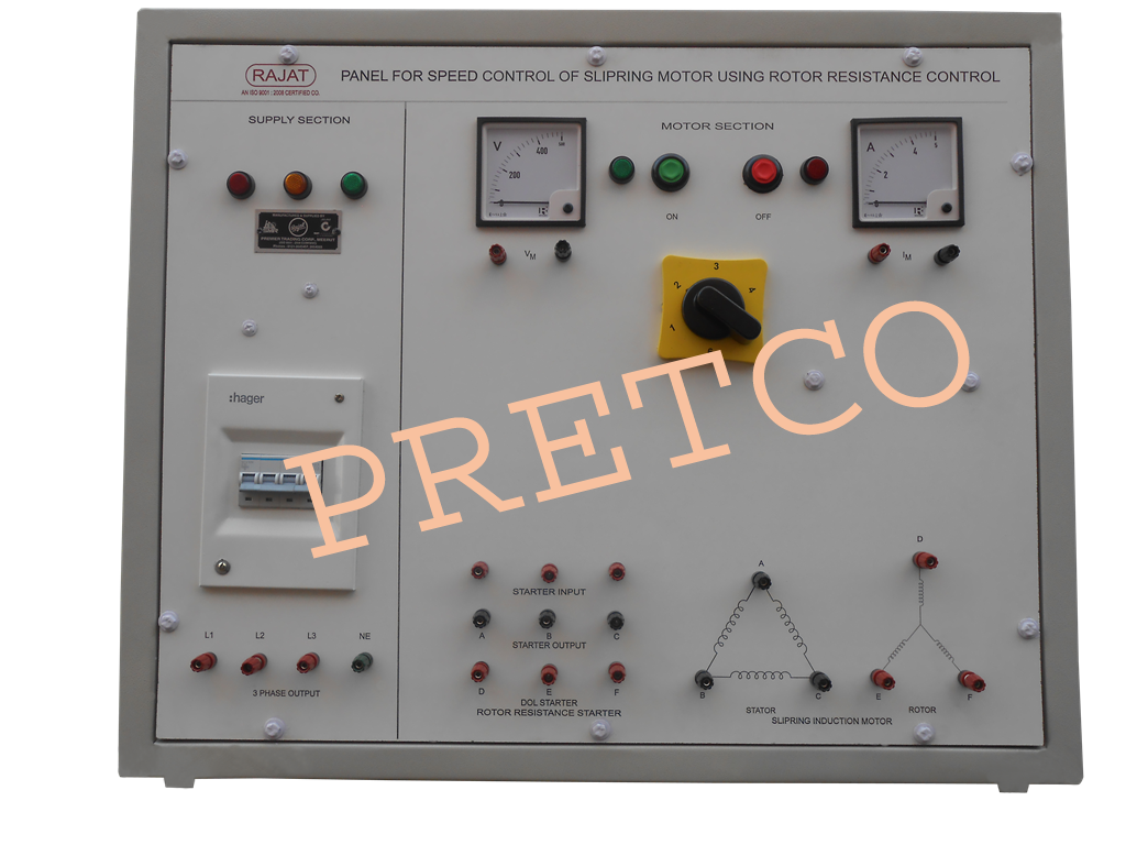Panel for Speed Control of Slipring Motor Using Rotor Resistance Control