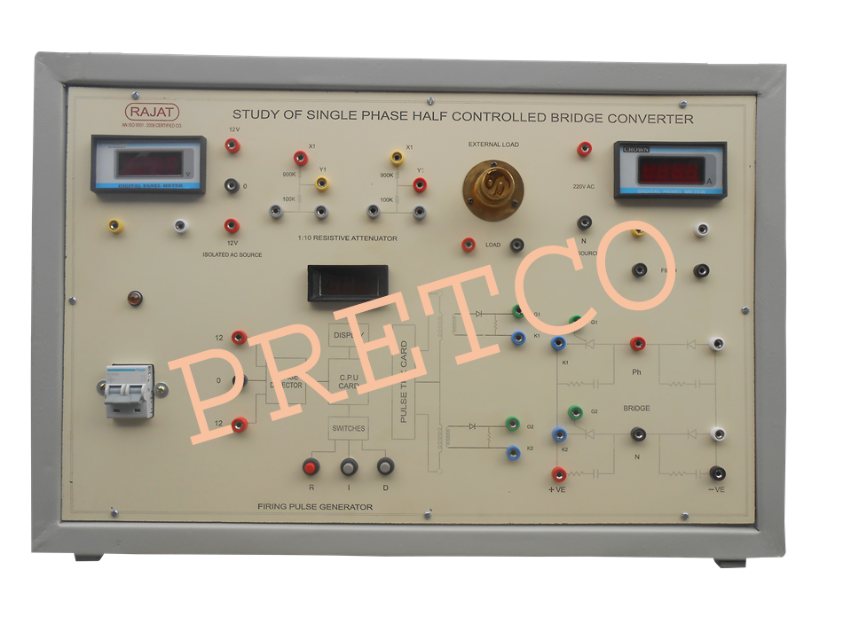 Single Phase Half Controlled Bridge Converter (Microcontroller Based)