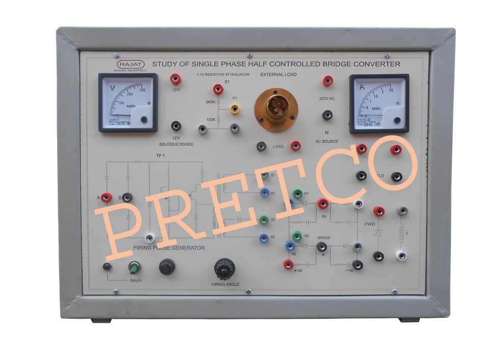 Single Phase Half Controlled Bridge Converter(External Load)