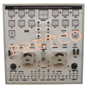 Synchronization Panel For Parallel Operation of three Phase AC Generators