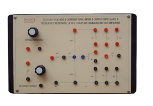 To Study Voltage & Current Gain, Input & Output Impedance & Frequency Response of R-C Coupled Common Emitter Amplifier